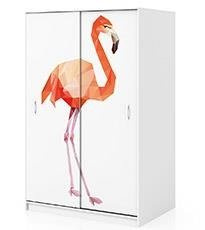 Naklejka na szafę - Samotny flaming 0313