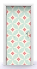 Naklejka na drzwi - Retro wzór 0550