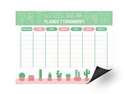 Tygodniowy planer magnetyczny - Kaktusy