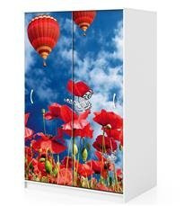 Naklejka na szafę - Maki i balony 0076