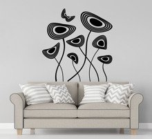 Naklejka na ścianę Kwiaty orientalne