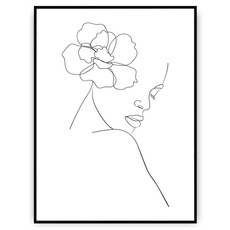 Plakat - Kwiat za uchem