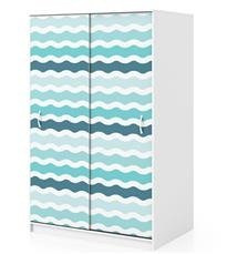 Naklejka na szafę - Regularne fale 0194