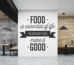 Naklejka na ścianę - Food is essential of life - 0064
