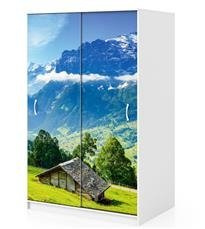 Naklejka na szafę - Chatka na stoku 0002