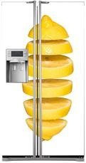 Mata na lodówkę side-by-side - Pokrojona cytryna 0569