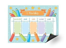 Magnetyczny plan lekcji - Kolorowe Kredki