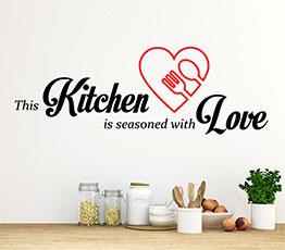 Naklejka na ścianę - Kitchen in love - 0081