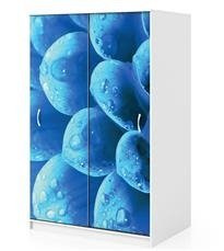 Naklejka na szafę - Błękitny kwiat 0090