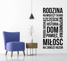 Naklejka na ścianę Rodzina największy skarb