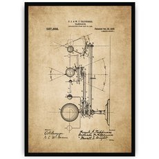 Plakat na starym papierze - planetarium