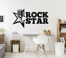 Naklejka na ścianę - Rock star