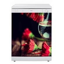 Naklejka na zmywarkę - Czerwone kwiaty 0507