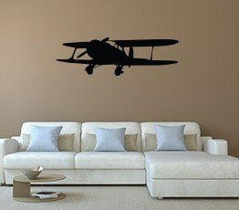 Naklejka na ścianę - Dwupłatowiec