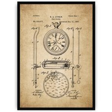Plakat na starym papierze - zegarek