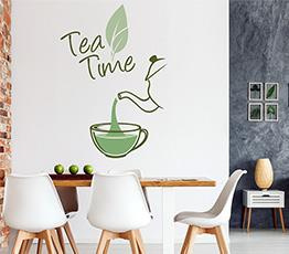 Naklejka na ścianę - Zielona herbata - 0118