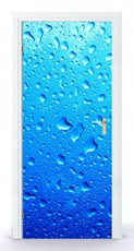 Naklejka na drzwi - Krople 0008