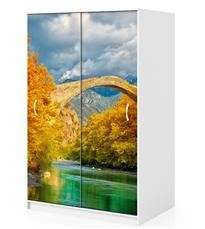 Naklejka na szafę - Most Konitsa 0013