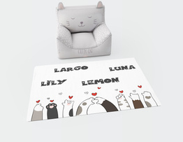 Personalizowana mata pod miskę kota - 029