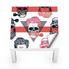 Naklejka na stolik LACK IKEA - Hipsterska czaszka 0076
