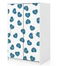 Naklejka na szafę - Guziki serduszka 0195