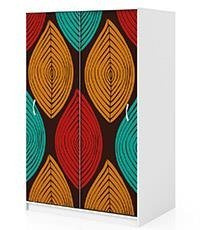 Naklejka na szafę - Kolorowe liście 0243