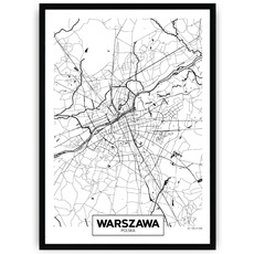 Plakat na białym tle - Warszawa