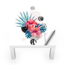 Naklejka na stolik LACK IKEA - Kwiaty i liście 0242