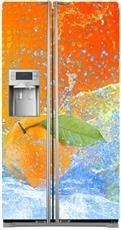 Mata na lodówkę side-by-side - Mokra pomarańcza 0349
