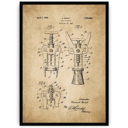Plakat na starym papierze - korek