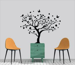 Naklejka na ścianę - Drzewo zakochanych