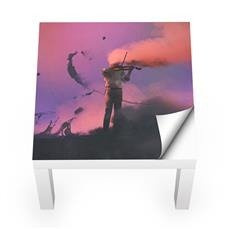 Naklejka na stolik LACK IKEA - Surrealistyczny skrzypek 0100