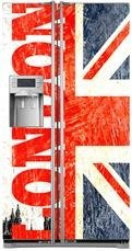 Mata na lodówkę side-by-side - London flag 0414