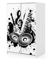 Naklejka na szafę - Muzyczny kleks 0230