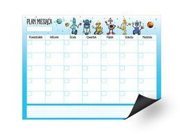 Miesięczny planer magnetyczny - Roboty