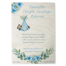 Drewniany plakat - Chrzest wz3