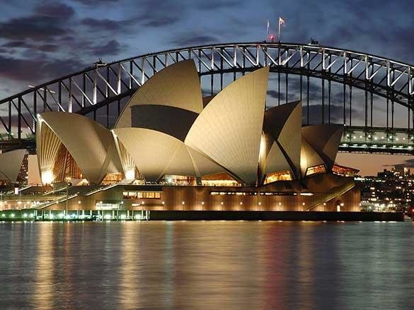 Naklejka na szafę - Sydney z Harbour Bridge 0186