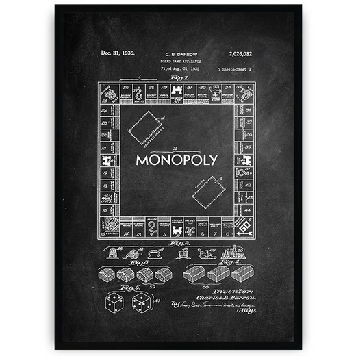  Plakat na ciemnym tle - monopoly