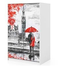 Naklejka na szafę - Deszczowy Londyn 0158