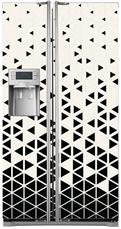 Naklejka na lodówkę side-by-side - Czarne trójkąty 0629
