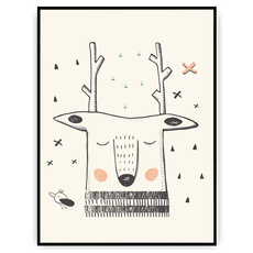 Plakat - Śpiący jeleń