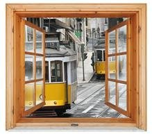 Naklejka na ścianę Okno 3D Lizbona 0064