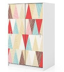 Naklejka na szafę - Rysowane trójkąty 0306