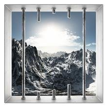 Naklejka na ścianę Okno 3D Górska panorama 0015