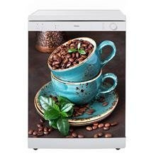 Mata na zmywarkę - Niebieskie filiżanki z kawą 0617