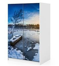 Naklejka na szafę - Zamarznięte jezioro 0048