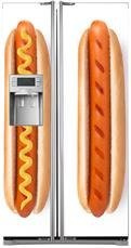 Mata na lodówkę side-by-side - Hot dog 0490