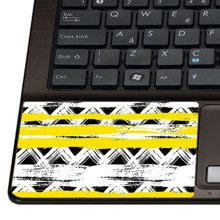 Naklejka pod nadgarstek - Żółto czarny wzór 0223