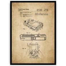 Plakat na starym papierze - nintendo