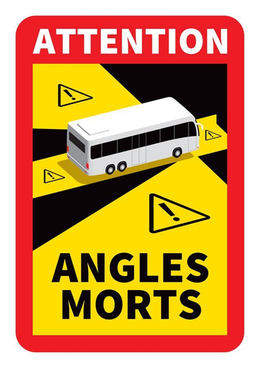 Naklejka ANGLES MORTS Autobus - martwe pole